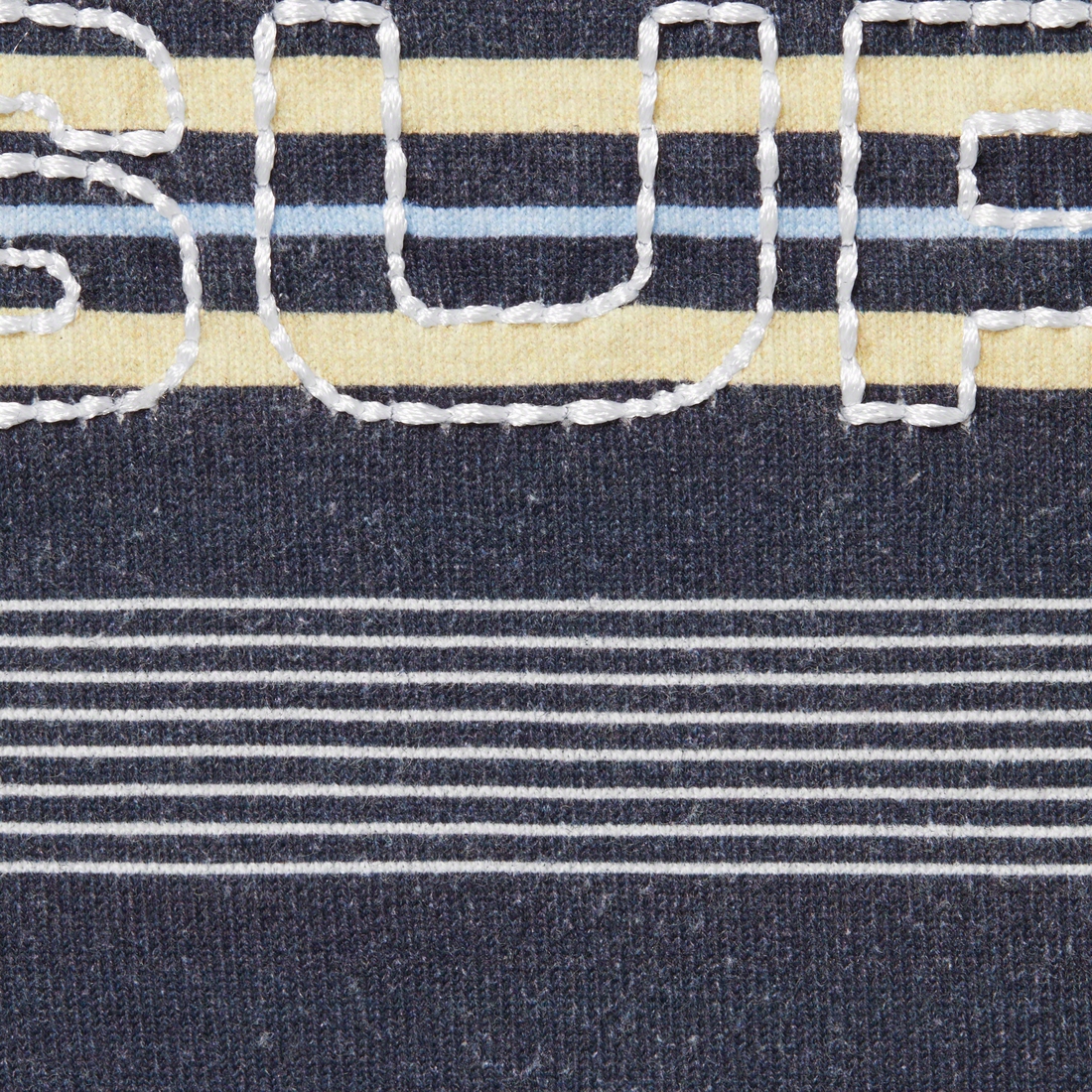 Supreme Dash Stripe S S Top (SS23) - Navy - $88