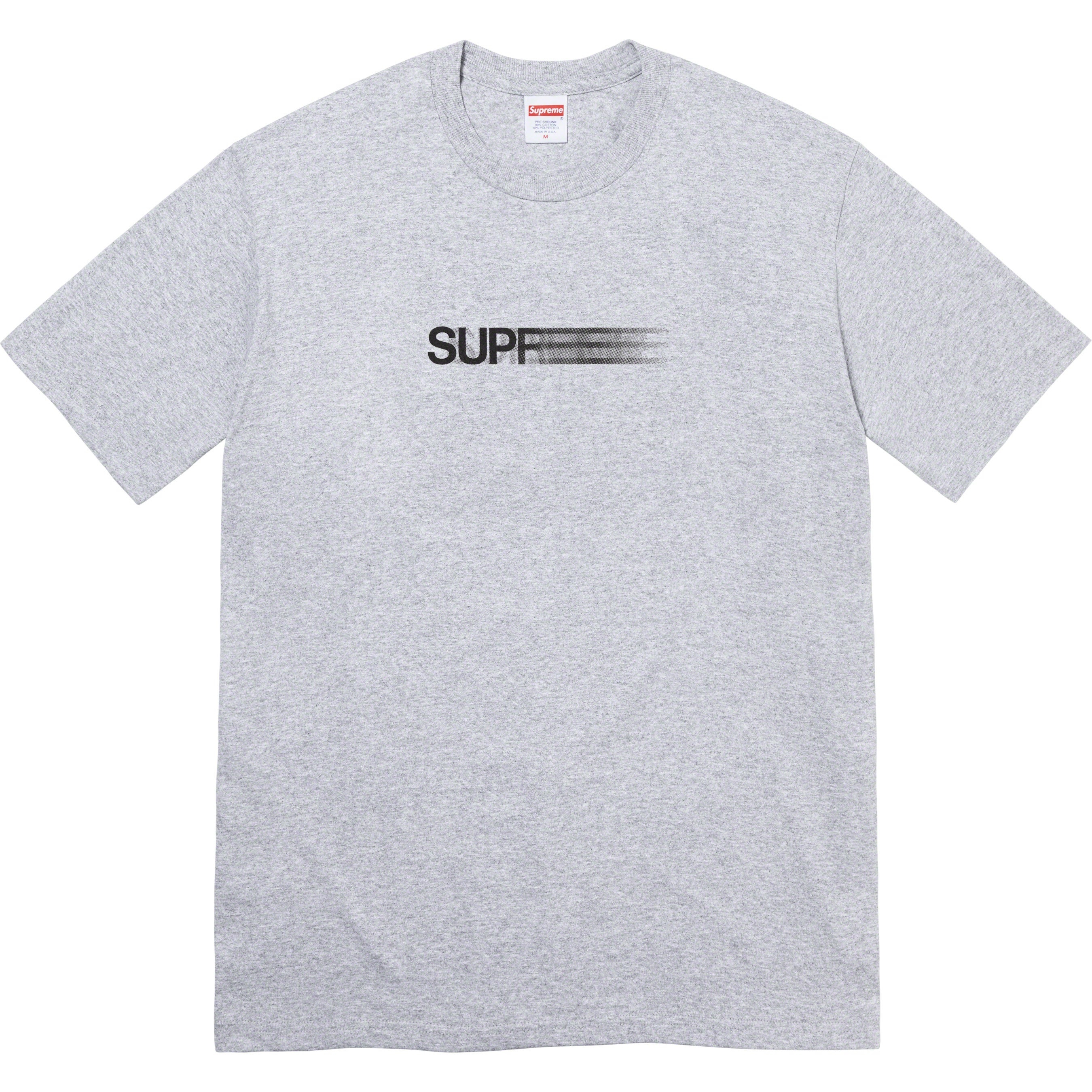Supreme Motion Logo Tee (SS23) - Heather Grey - $40
