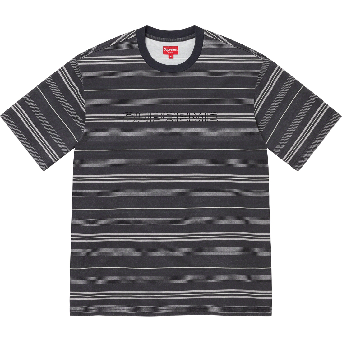Supreme Dash Stripe S S Top (SS23) - Black - $88