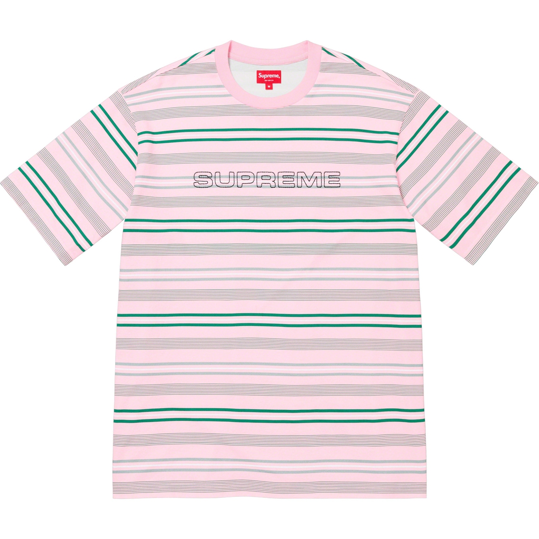 Supreme Dash Stripe S S Top (SS23) - Pink - $88