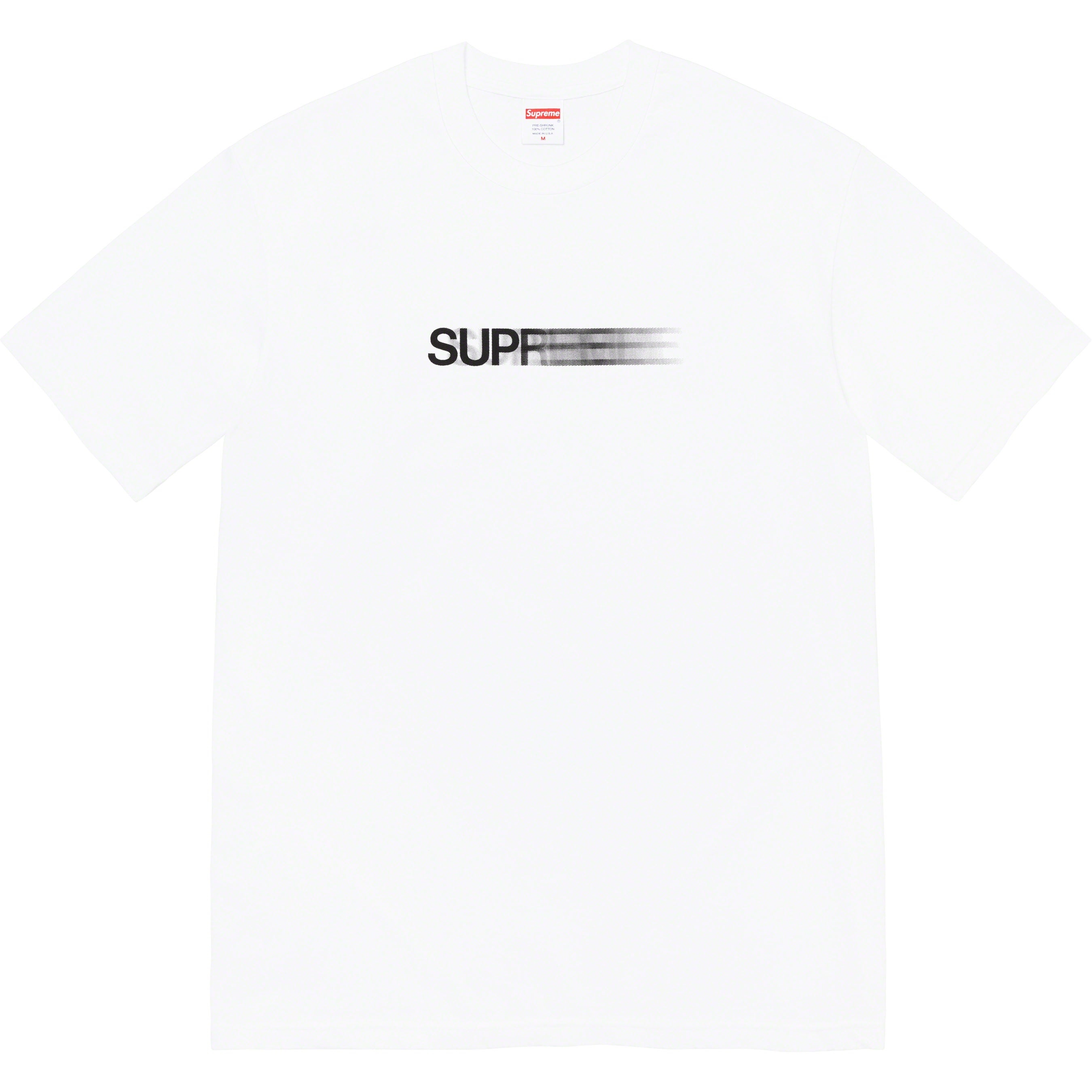 Supreme Motion Logo Tee (SS23) - White - $40