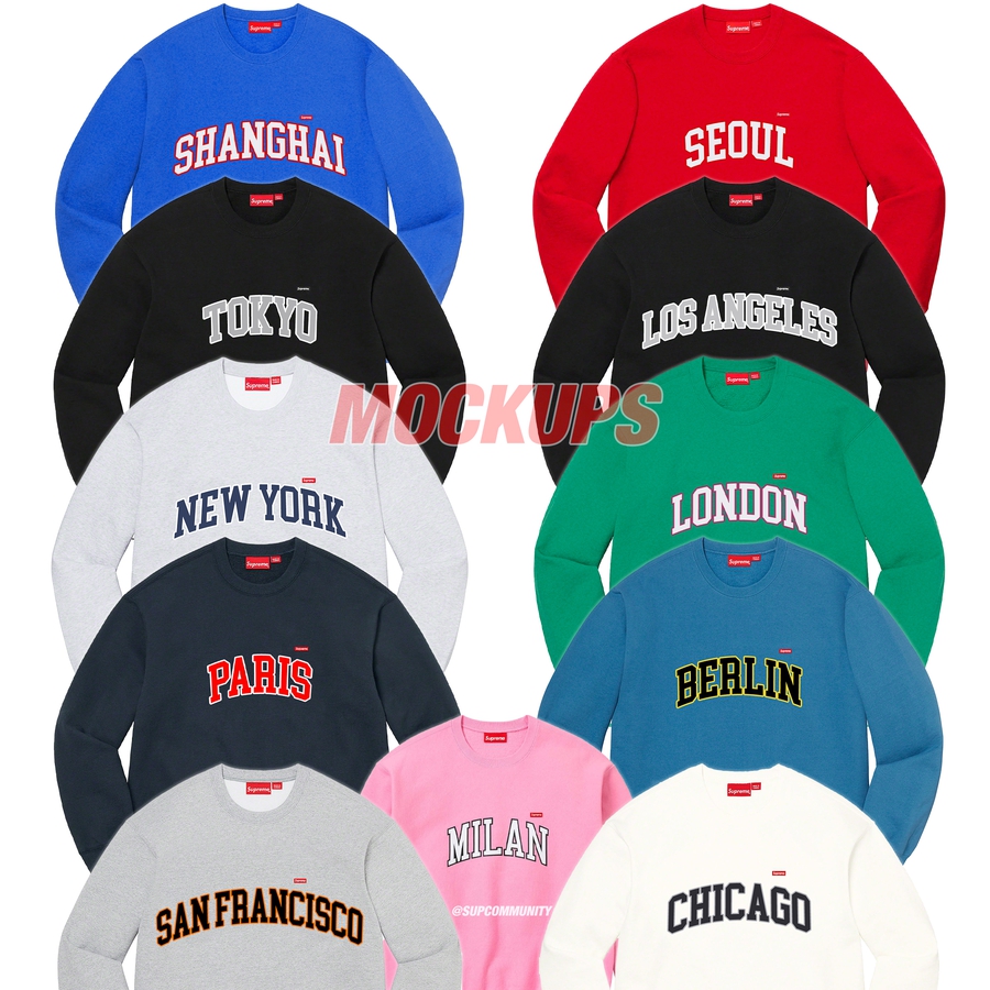 Supreme Shop Small Box Crewneck (SS24) - ShopSmallBoxCrewneckMockup - $148