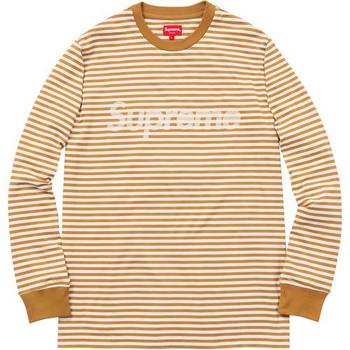 Supreme Striped Logo L S Top (FW15)
