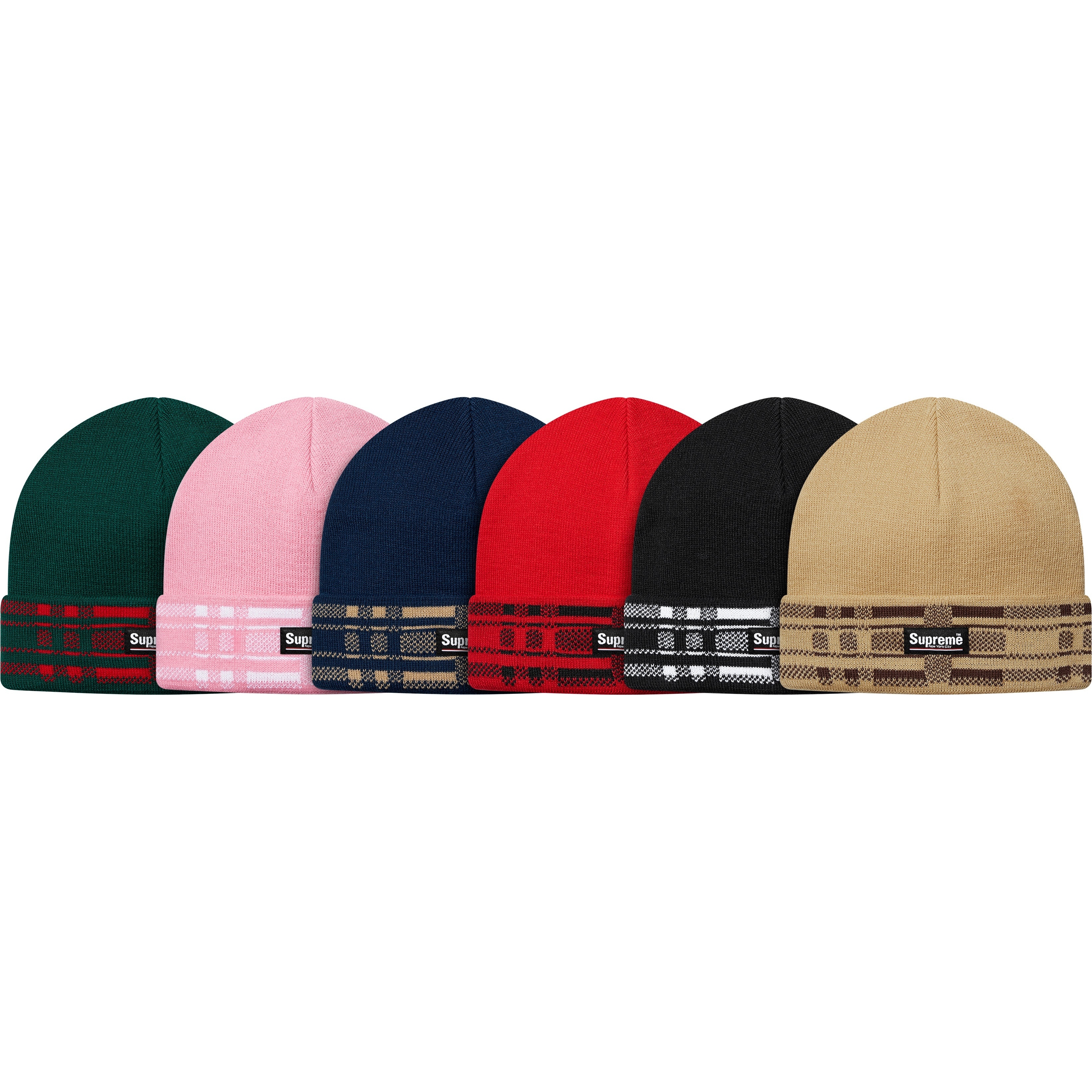 Supreme Plaid Cuff Beanie (FW16)