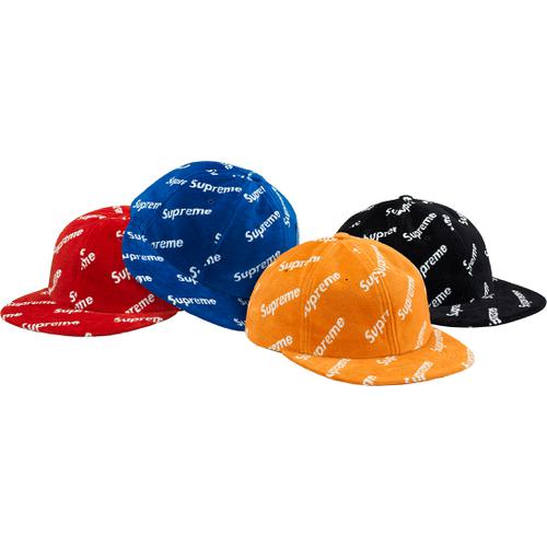 Supreme Velour Diagonal Logo 6-Panel (FW17) - $44