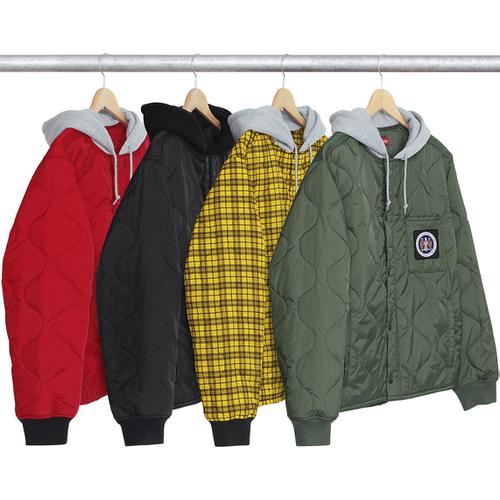 Supreme Quilted Liner Hooded Jacket (FW17) - $178