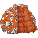 Supreme License Plate Puffy Jacket (FW17)