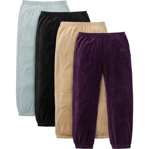 Supreme Velour Warm Up Pant (FW17) - $128