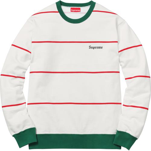 Supreme Striped Crewneck (FW17) - $128