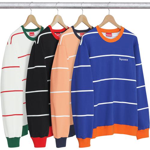 Supreme Striped Crewneck (FW17) - $128