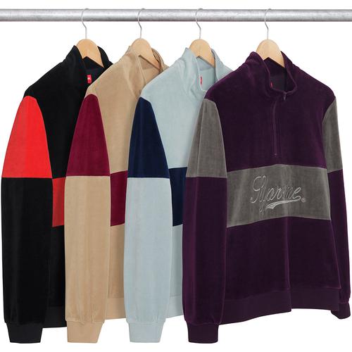 Supreme Velour Half Zip Pullover (FW17) - $128