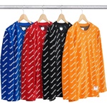 Supreme Velour Diagonal Logo L S Top (FW17)