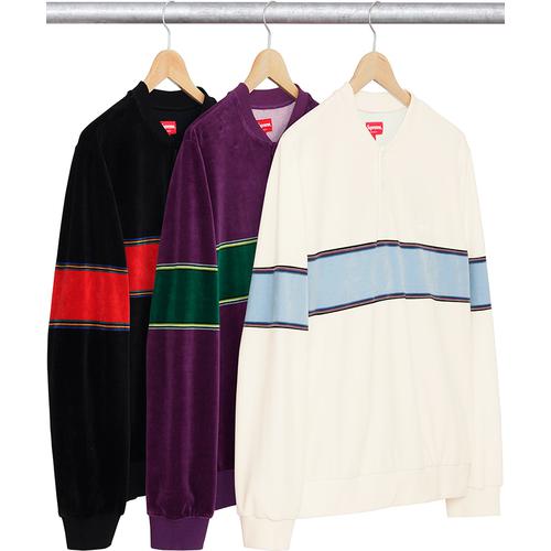 Supreme Velour Snap Henley (FW17) - $118