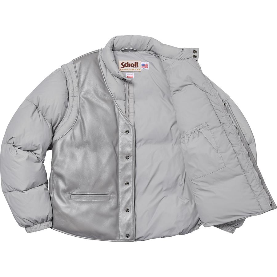 Supreme Supreme Schott Down Leather Vest Puffy Jacket (FW18) - $628
