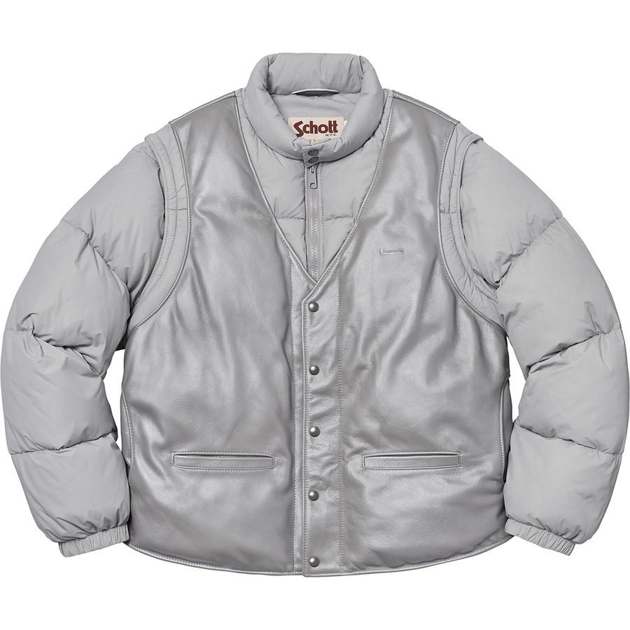 Supreme Supreme Schott Down Leather Vest Puffy Jacket (FW18) - $628