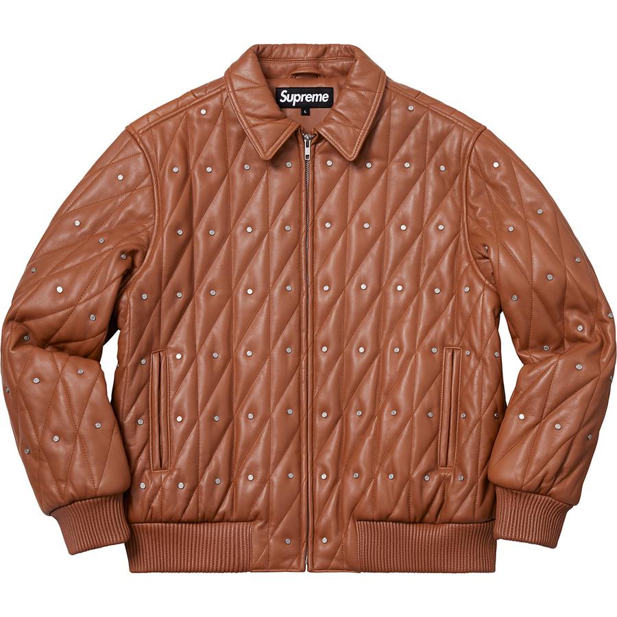 Supreme Quilted Studded Leather Jacket (FW18) - $698