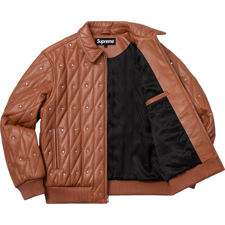 Supreme Quilted Studded Leather Jacket (FW18) - $698