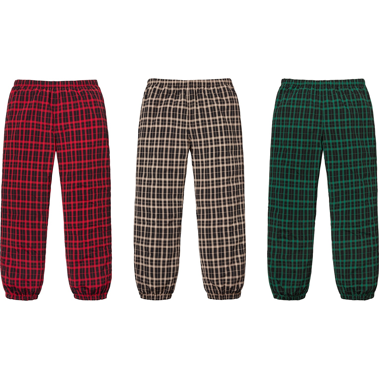 Supreme Nylon Plaid Track Pant (FW18) - $128