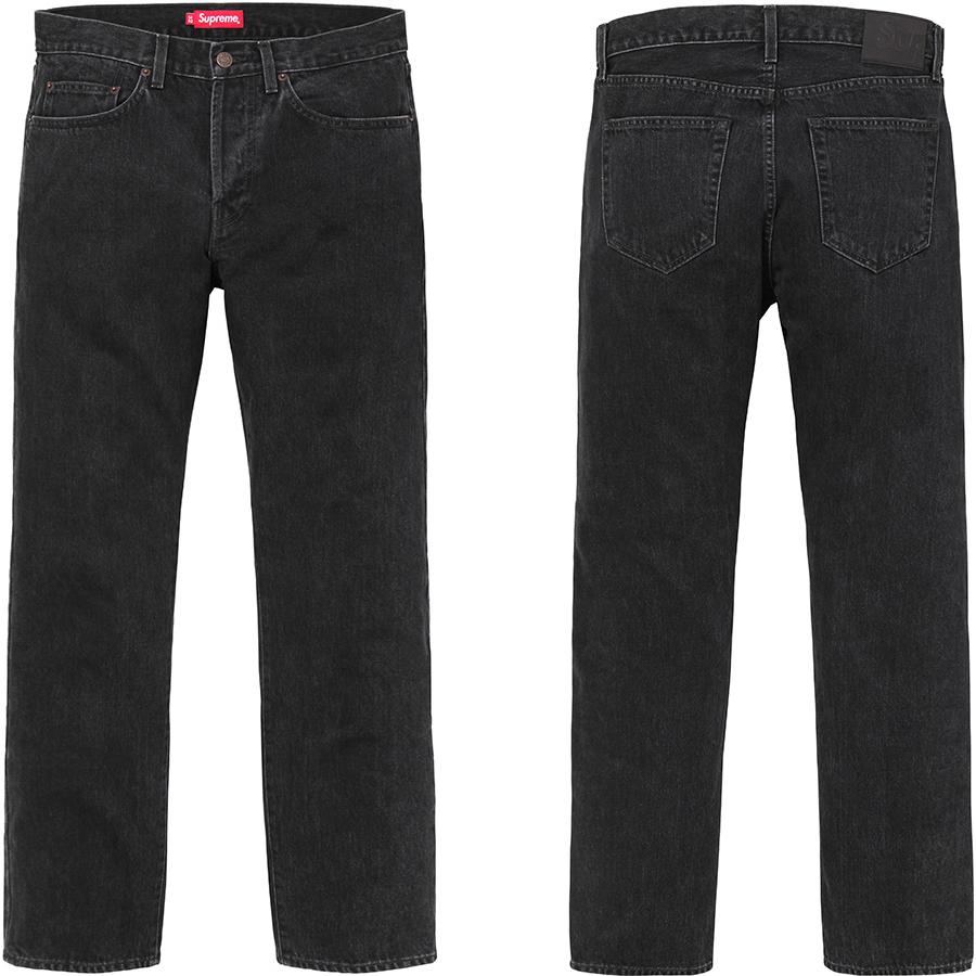 Supreme Stone Washed Black Slim Jean (FW18) - $148