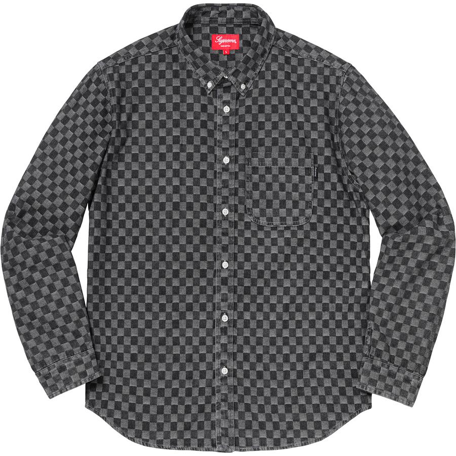 Supreme Checkered Denim Shirt (FW18) - $138