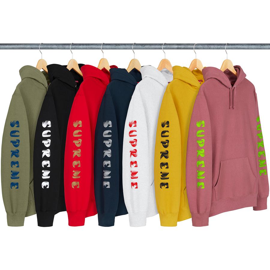 Supreme Gradient Sleeve Hooded Sweatshirt (FW18) - $158