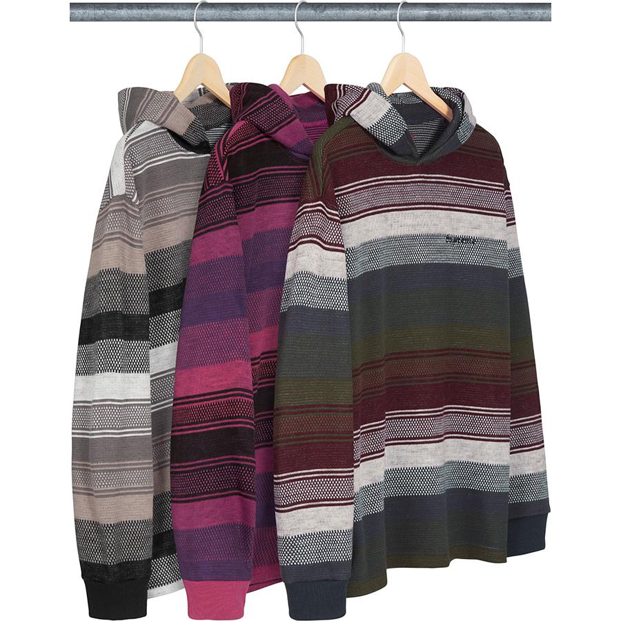 Supreme Knit Stripe Hooded L S Top (FW18) - $138