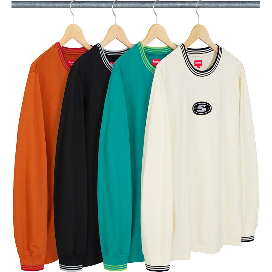 Supreme Striped Rib Logo L S Top (FW18) - $98