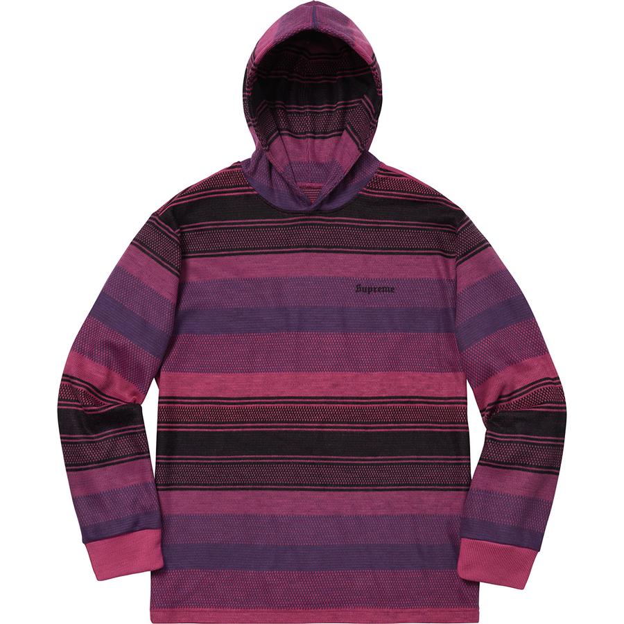 Supreme Knit Stripe Hooded L S Top (FW18) - $138
