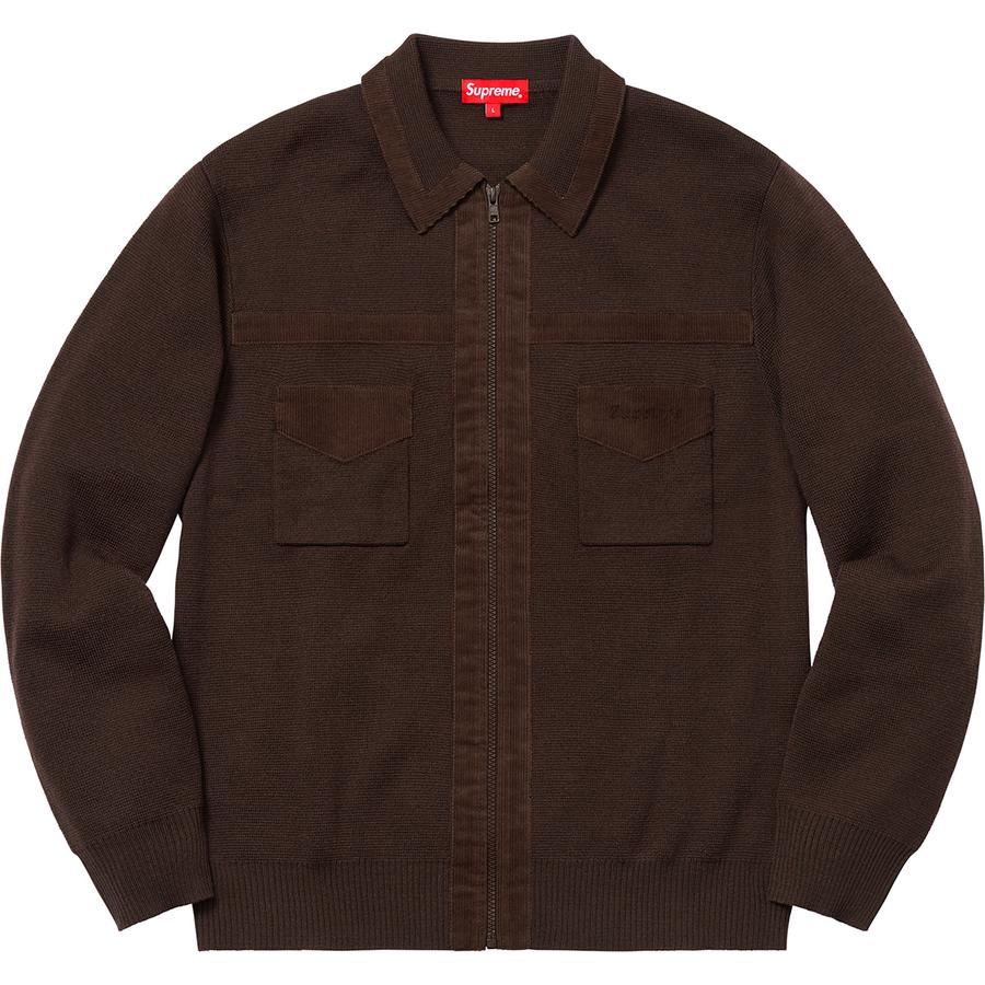 Supreme Corduroy Detailed Zip Sweater (FW18) - $158