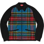 Supreme Plaid Front Zip Sweater (FW18)