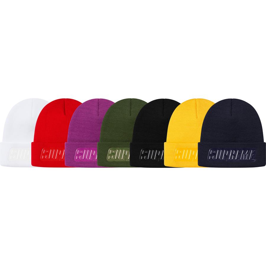 Supreme Raised Patent Logo Beanie (FW19) - $36