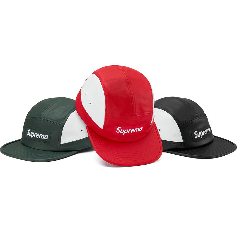 Supreme 2-Tone Leather Camp Cap (FW19) - $68