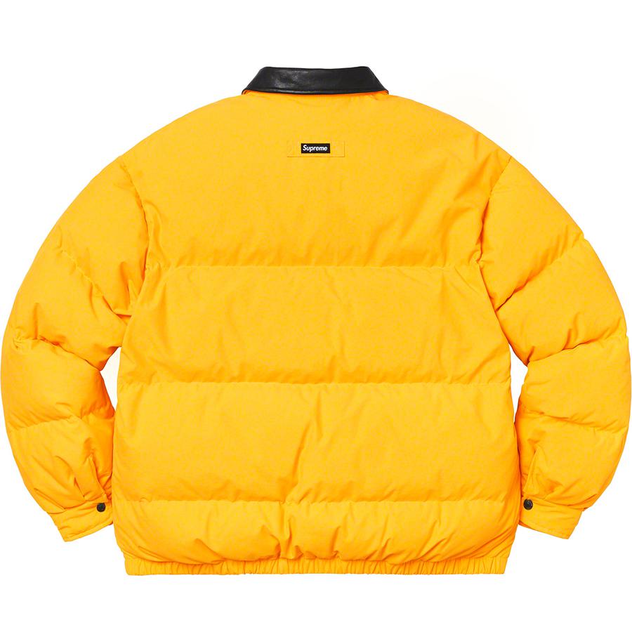 Supreme Leather Collar Puffy Jacket (FW19) - $268