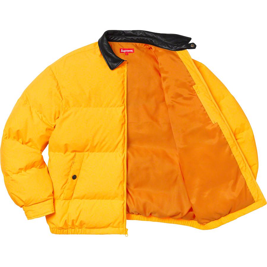 Supreme Leather Collar Puffy Jacket (FW19) - $268