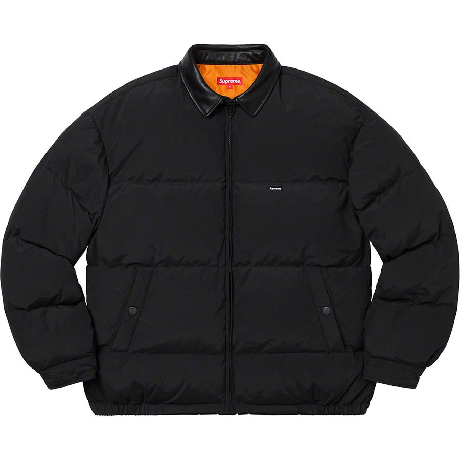 Supreme Leather Collar Puffy Jacket (FW19) - $268