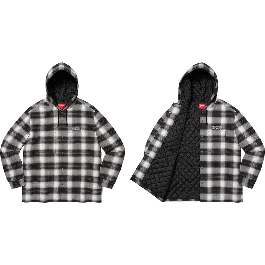Supreme Quilted Hooded Plaid Shirt (FW19) - $138