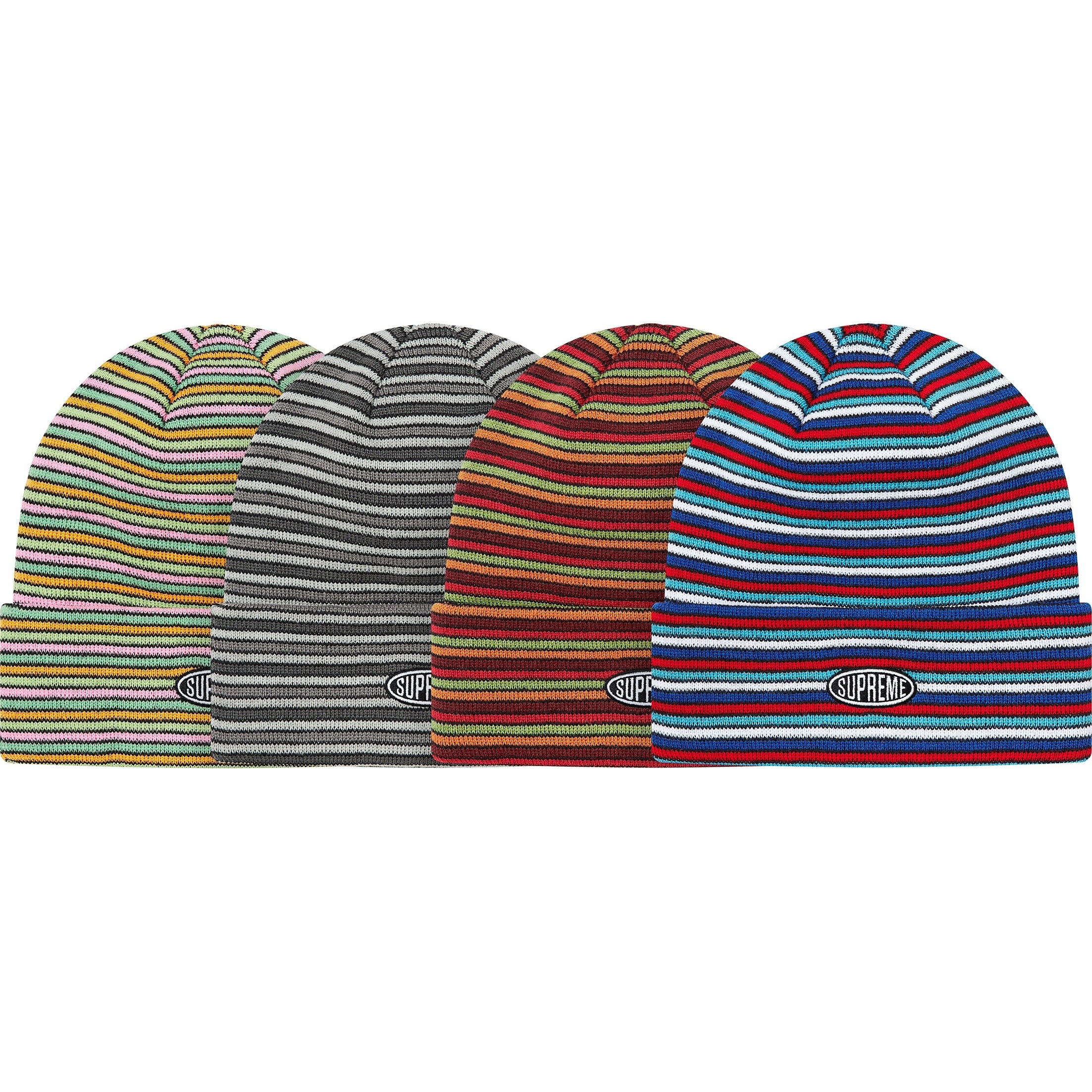 Supreme Multi Stripe Beanie releasing on Week 12 for fall winter 2020