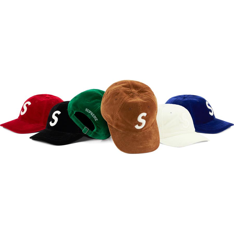 Supreme Velvet S Logo 6-Panel (FW20) - $54