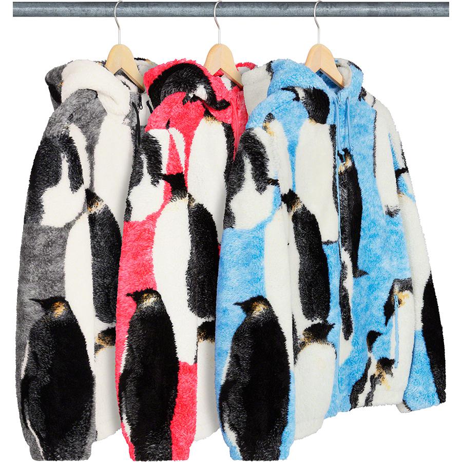 Supreme Penguins Hooded Fleece Jacket (FW20) - $198