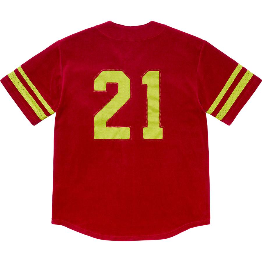 Supreme Velour Baseball Jersey (FW20) - $118