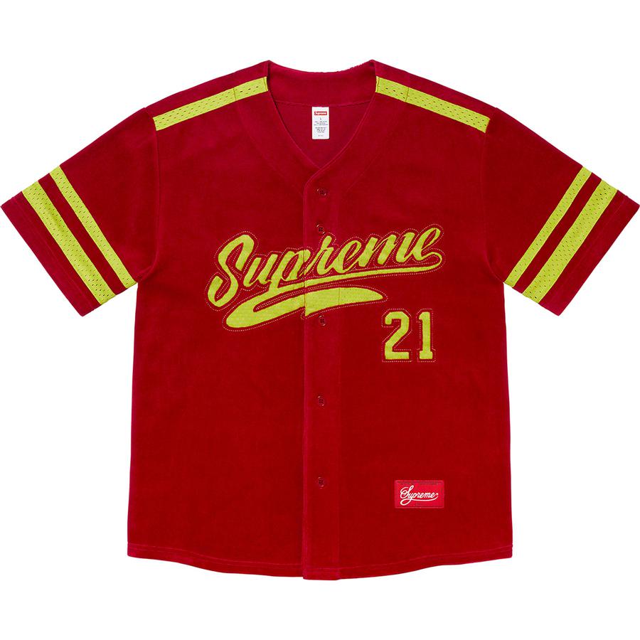 Supreme Velour Baseball Jersey (FW20) - $118