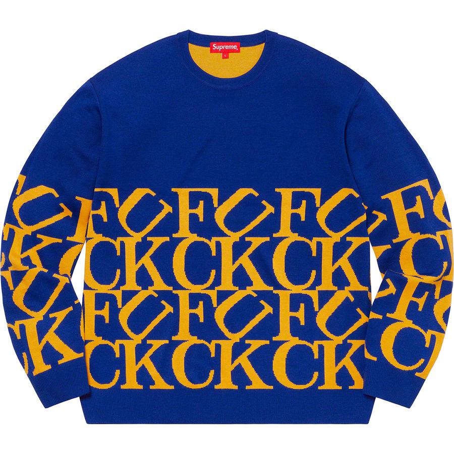 Supreme Fuck Sweater (FW20) - $148