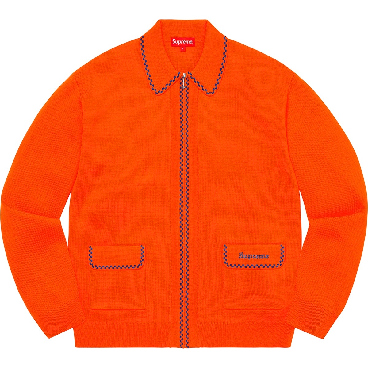 Supreme Checkerboard Zip Up Sweater (FW20) - $158