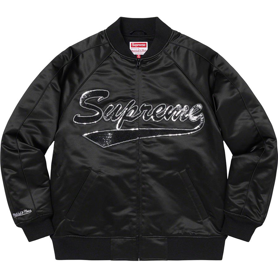 Supreme Supreme Mitchell & Ness Sequin Logo Varsity Jacket (FW21) - $248
