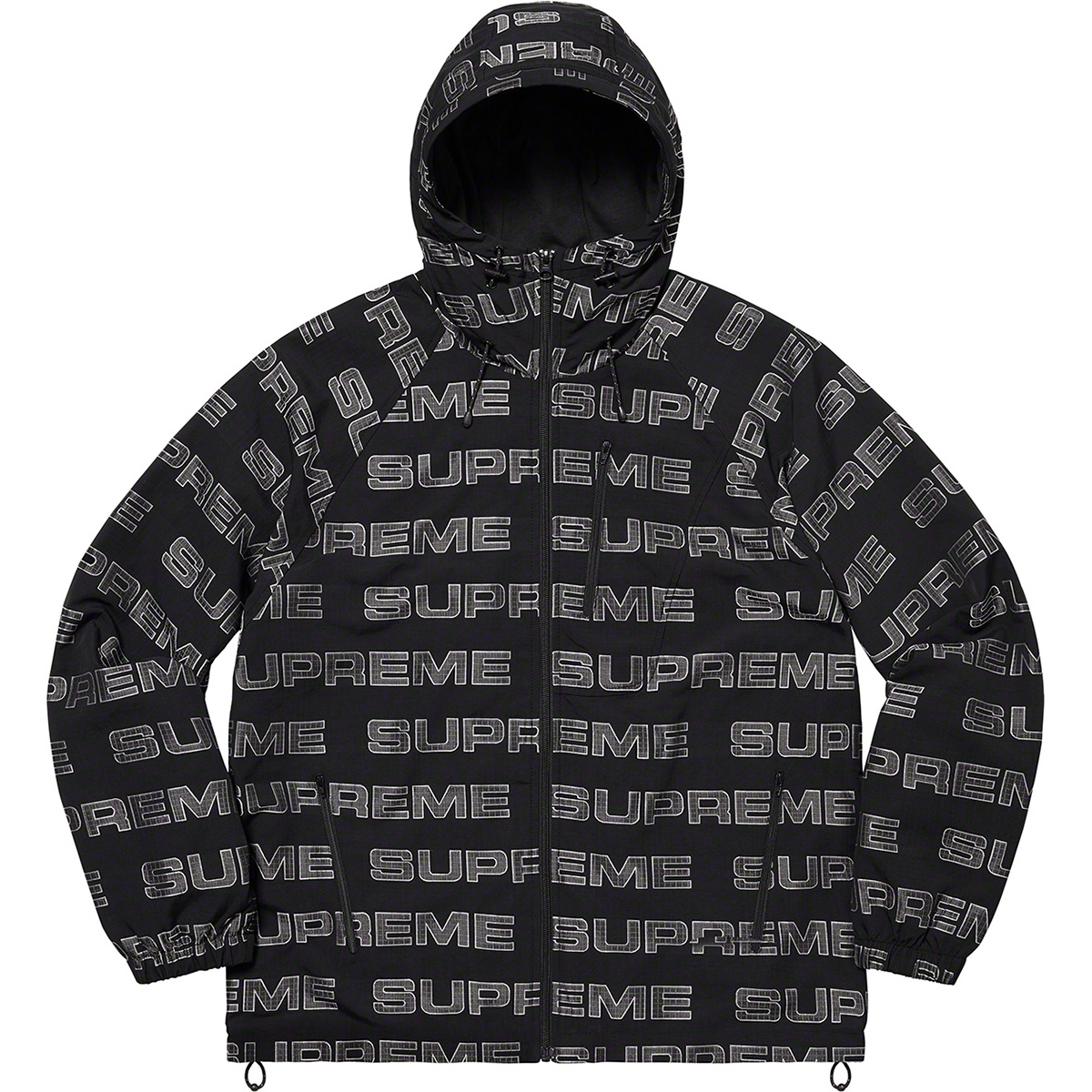 Supreme Logo Ripstop Hooded Track Jacket (FW21) - $178