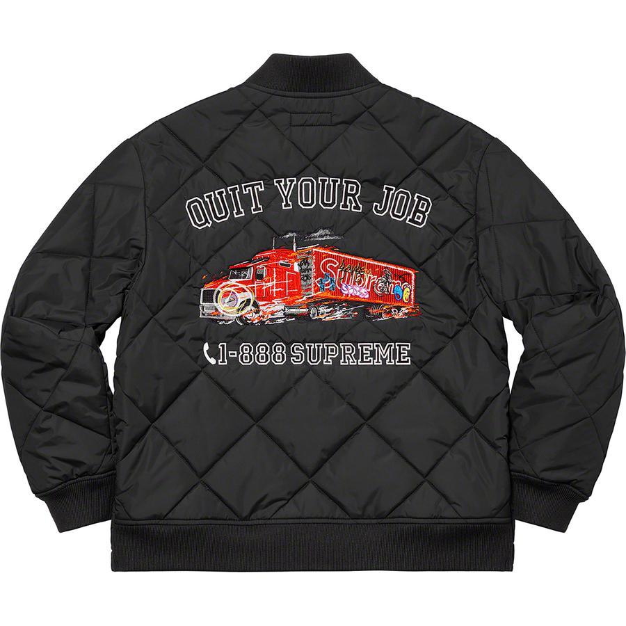 Supreme Quit Your Job Quilted Work Jacket (FW21) - $198