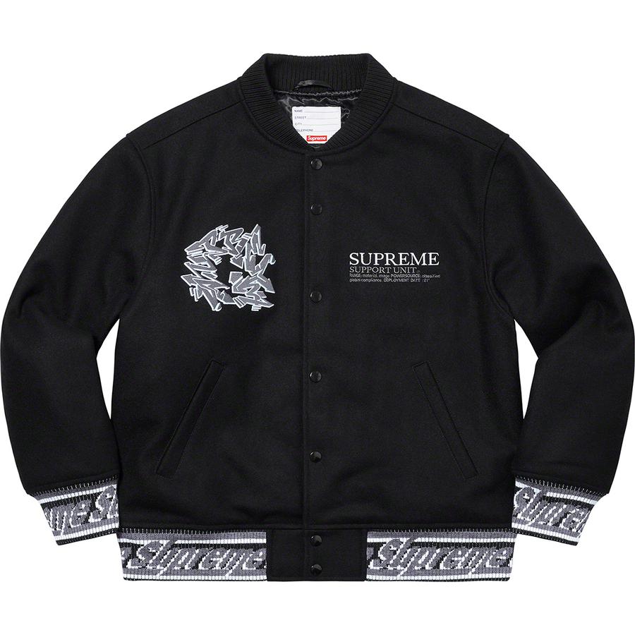 Supreme Support Unit Varsity Jacket (FW21) - $388
