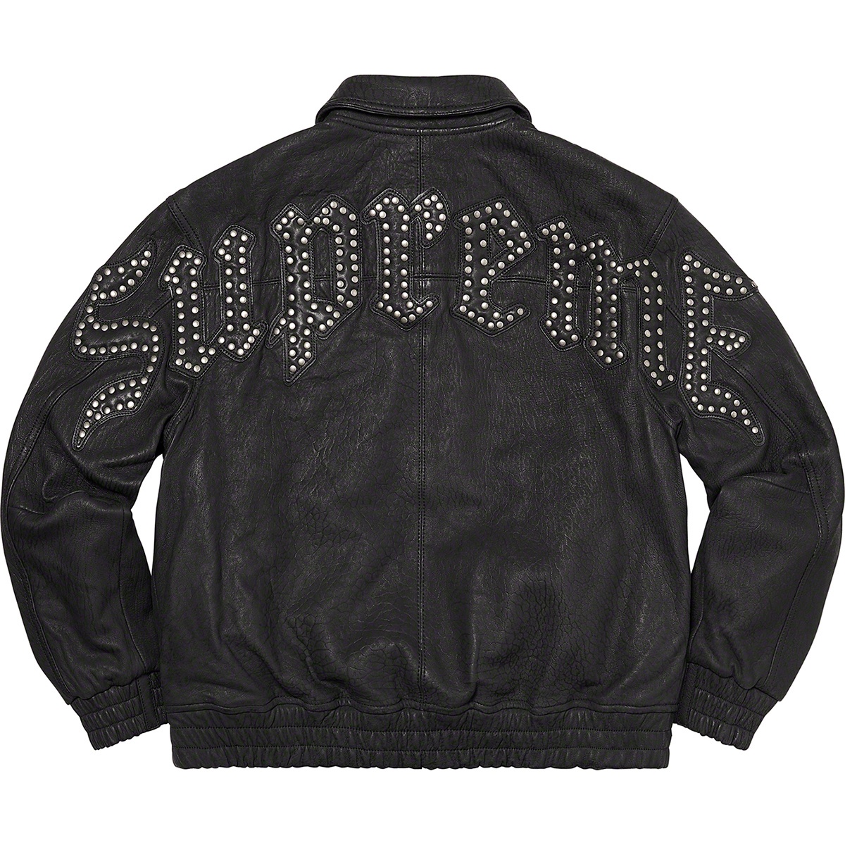 Supreme Pebbled Leather Varsity Jacket (FW21) - $798