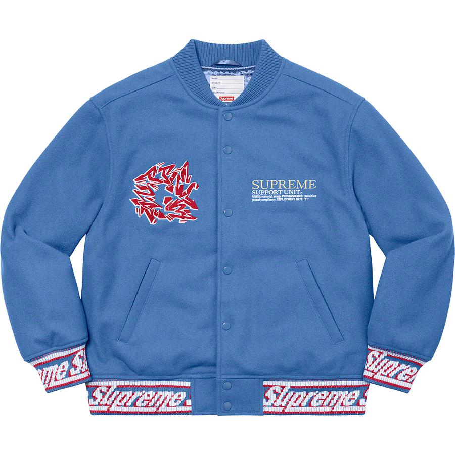 Supreme Support Unit Varsity Jacket (FW21) - $388