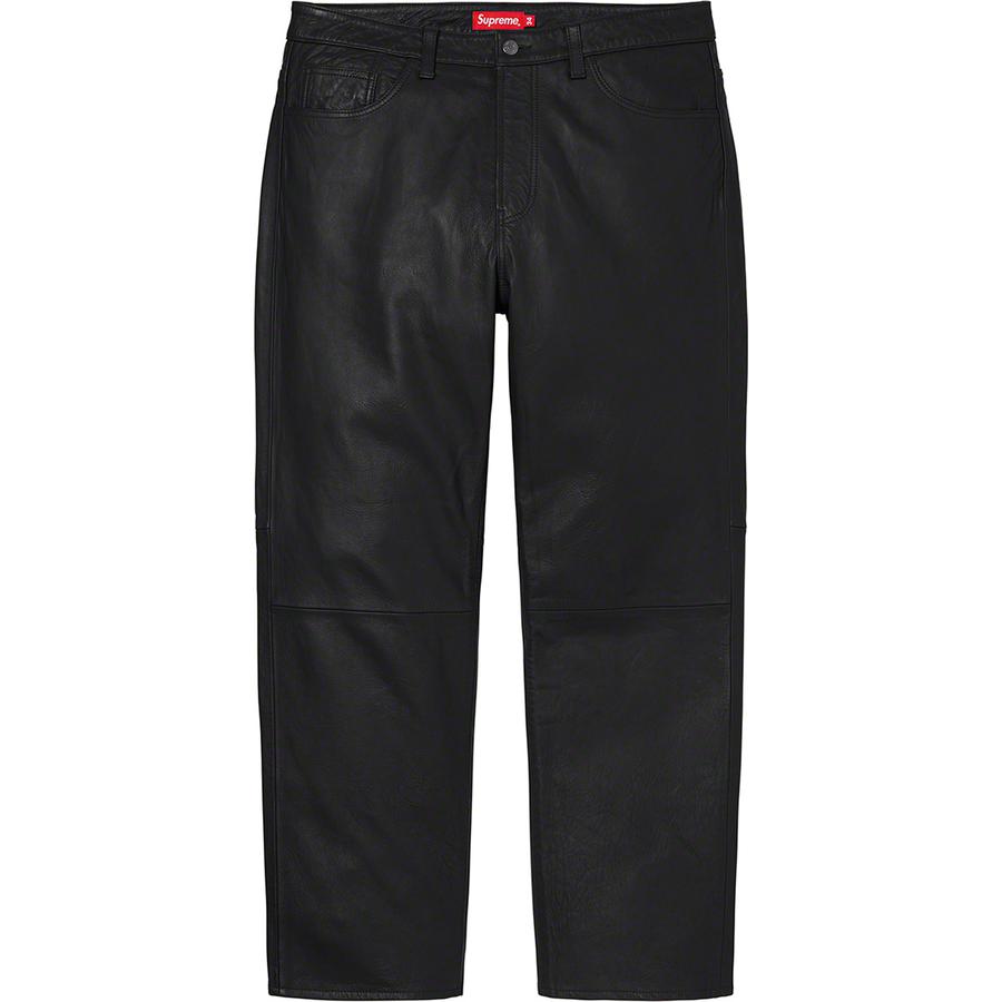 Supreme Leather 5-Pocket Jean (FW21) - $398